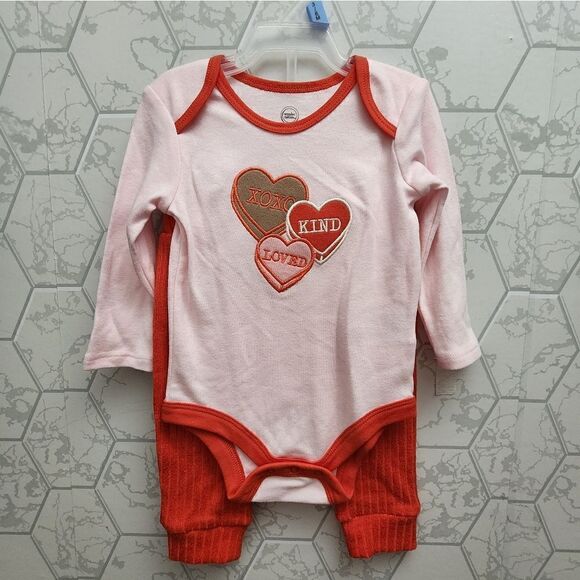 Nwt Valentine's Day Baby Girl's Clothes Bundle - Picture 2 of 6
